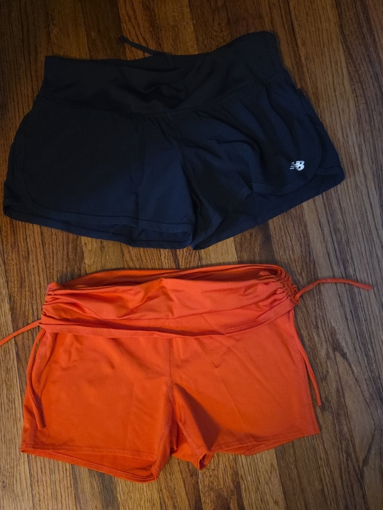 New Balance Pants - New Balance/Pure+Good Black and Orange Athletic Shorts Size Medium*